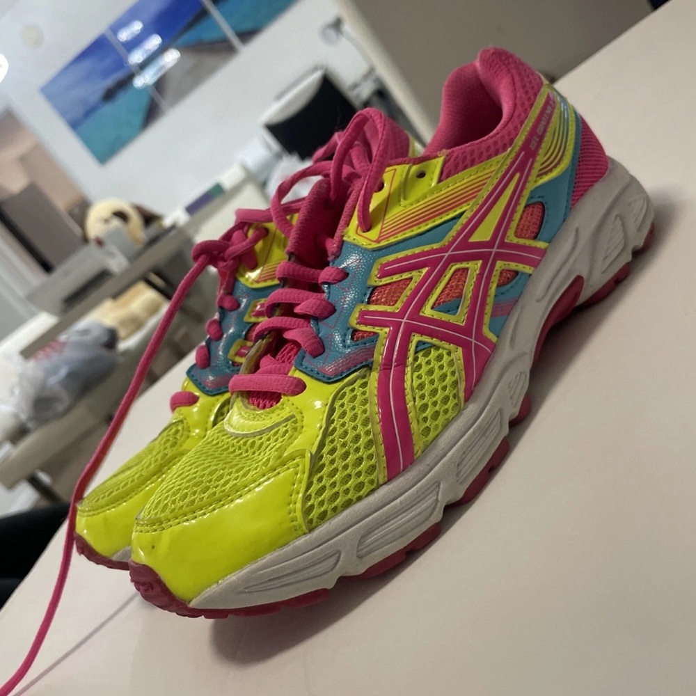 ASICS Gel Contend 3 Running Shoes C566N Women's Size US 4.5Y Pink/FYG Reflective